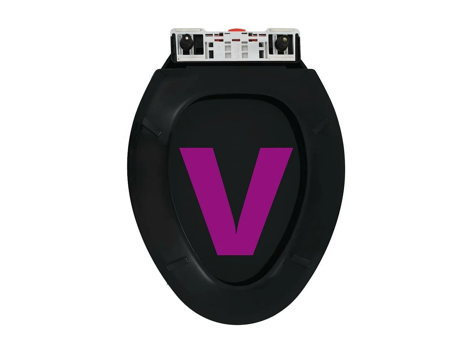 Abattant WC à fermeture noire 47 x 35 x 5 cm 02_0002911