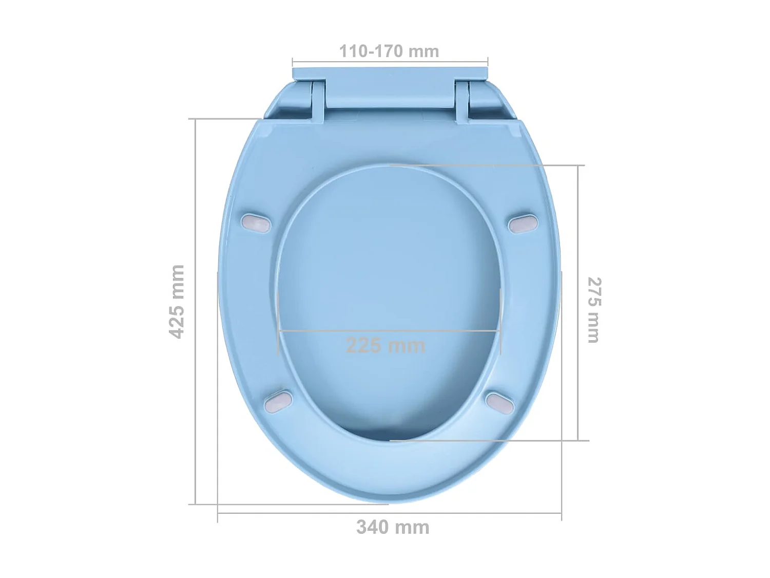 Siège de toilette abattant bleue 46 x 34 x 34 cm 02_0002924