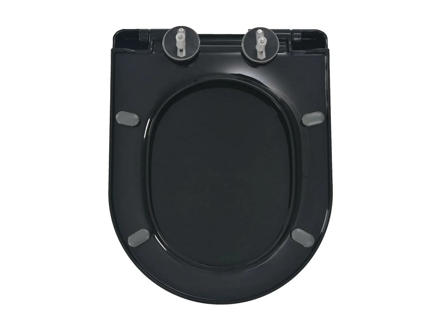 Abattant WC à fermeture noire 46 x 36.5 x 5 cm 02_0002909