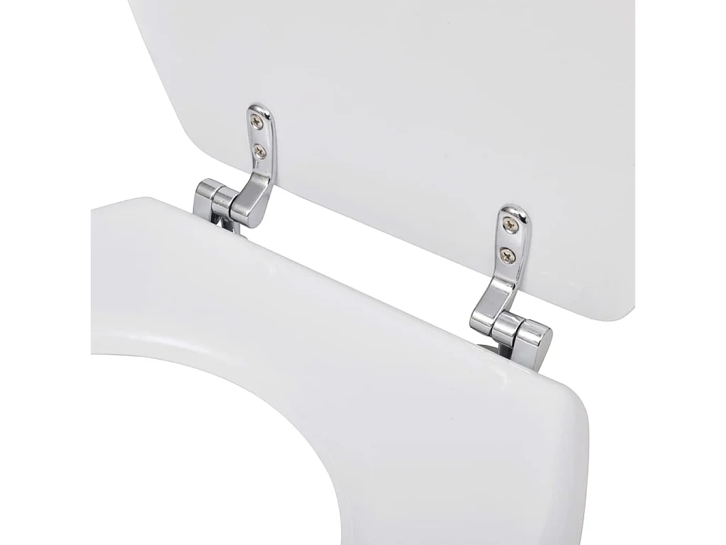 Siège de toilette abattant effet bois blanche 45 x 36 x 5 cm 02_0002878