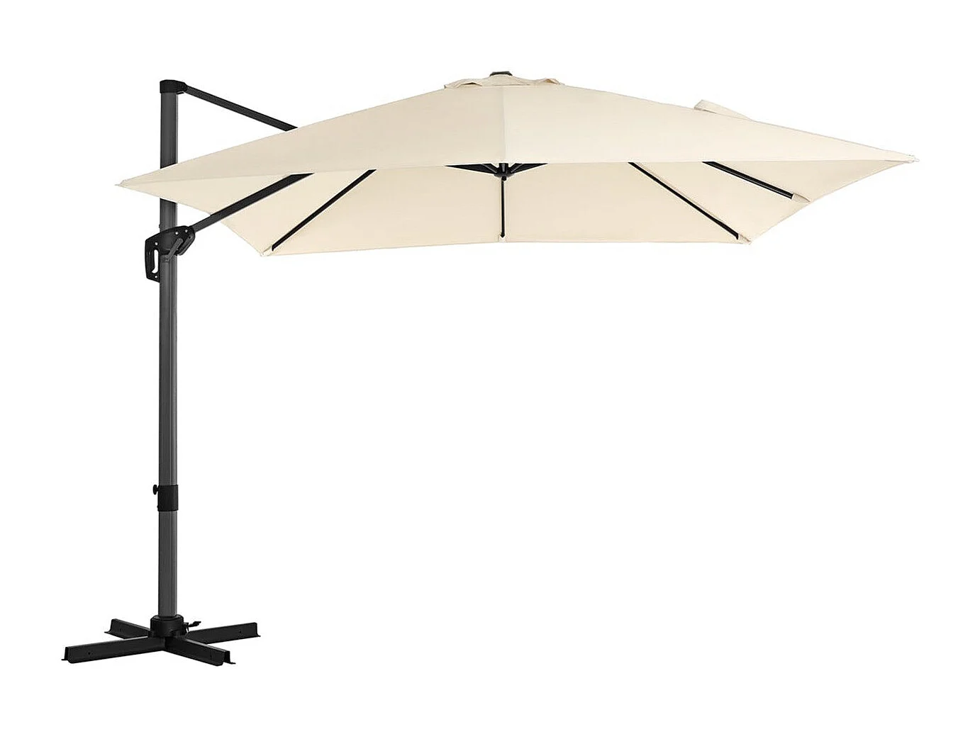 Parasol décentré de jardin beige 3 x 3 x 2.6 cm 12_0001786