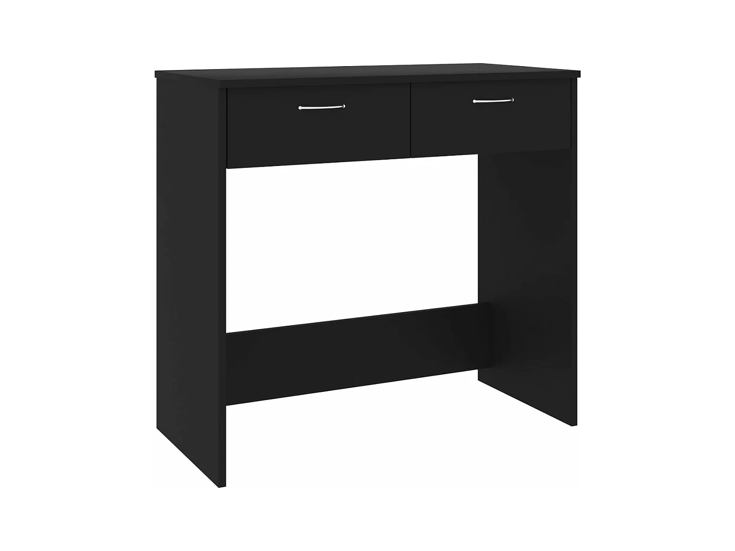 Mesa escritorio puesto de trabajo mueble ordenador estudio 80 x 40 x 75 cm Aglomerado negro 02_0023921