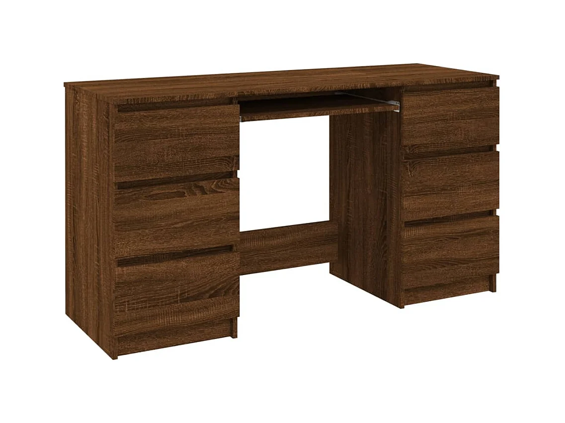 Bureau table poste de bois marron 140 x 50 x 77 cm 02_0023620