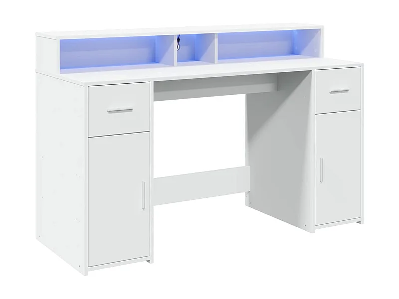 Bureau table poste de bois blanche 140 x 55 x 91 cm 02_0023406