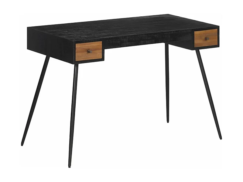 Mesa escritorio puesto de trabajo mueble ordenador estudio 117 x 56,5 x 75 cm teca maciza recuperada marrón 02_0023375