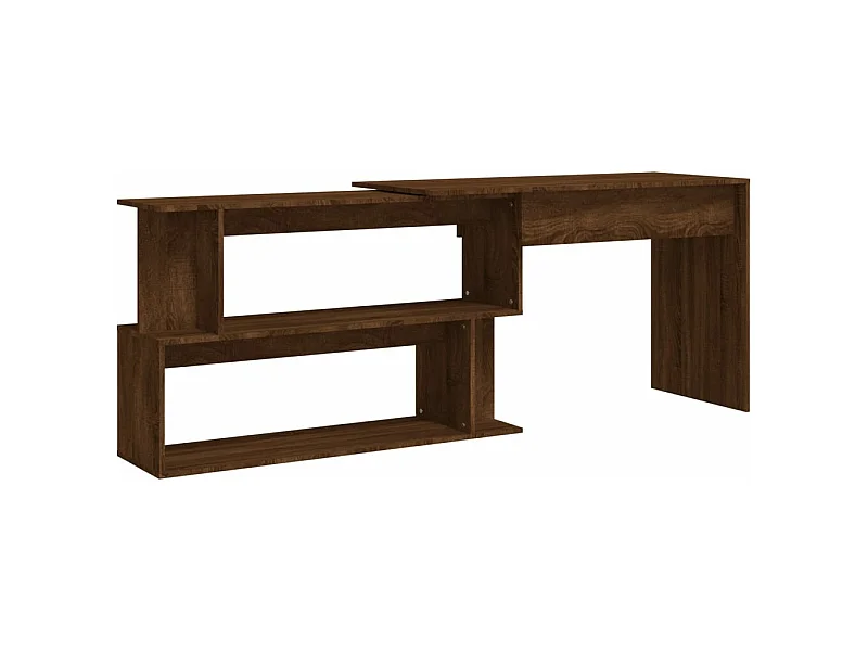 Bureau table poste de bois marron 200 x 50 x 76 cm 02_0023677