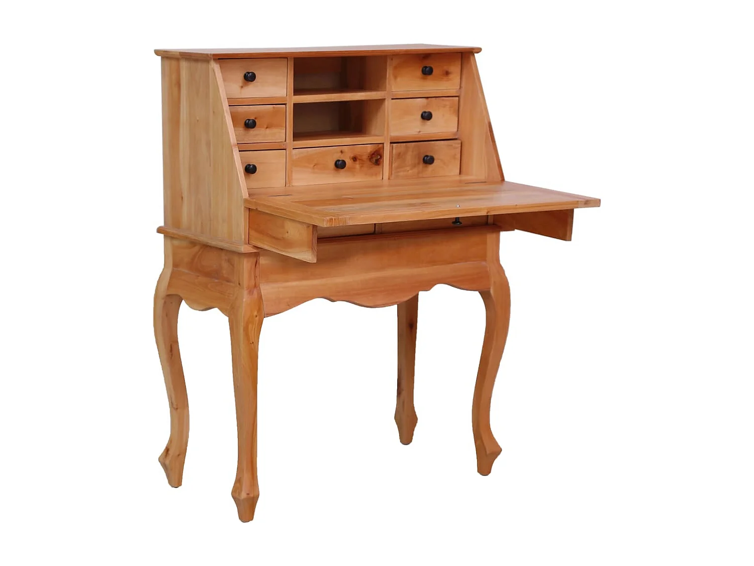 Mesa de escritorio puesto de trabajo mueble para ordenador secretario de estudio 78 x 42 x 103 cm madera maciza de caoba marrón 02_0023934