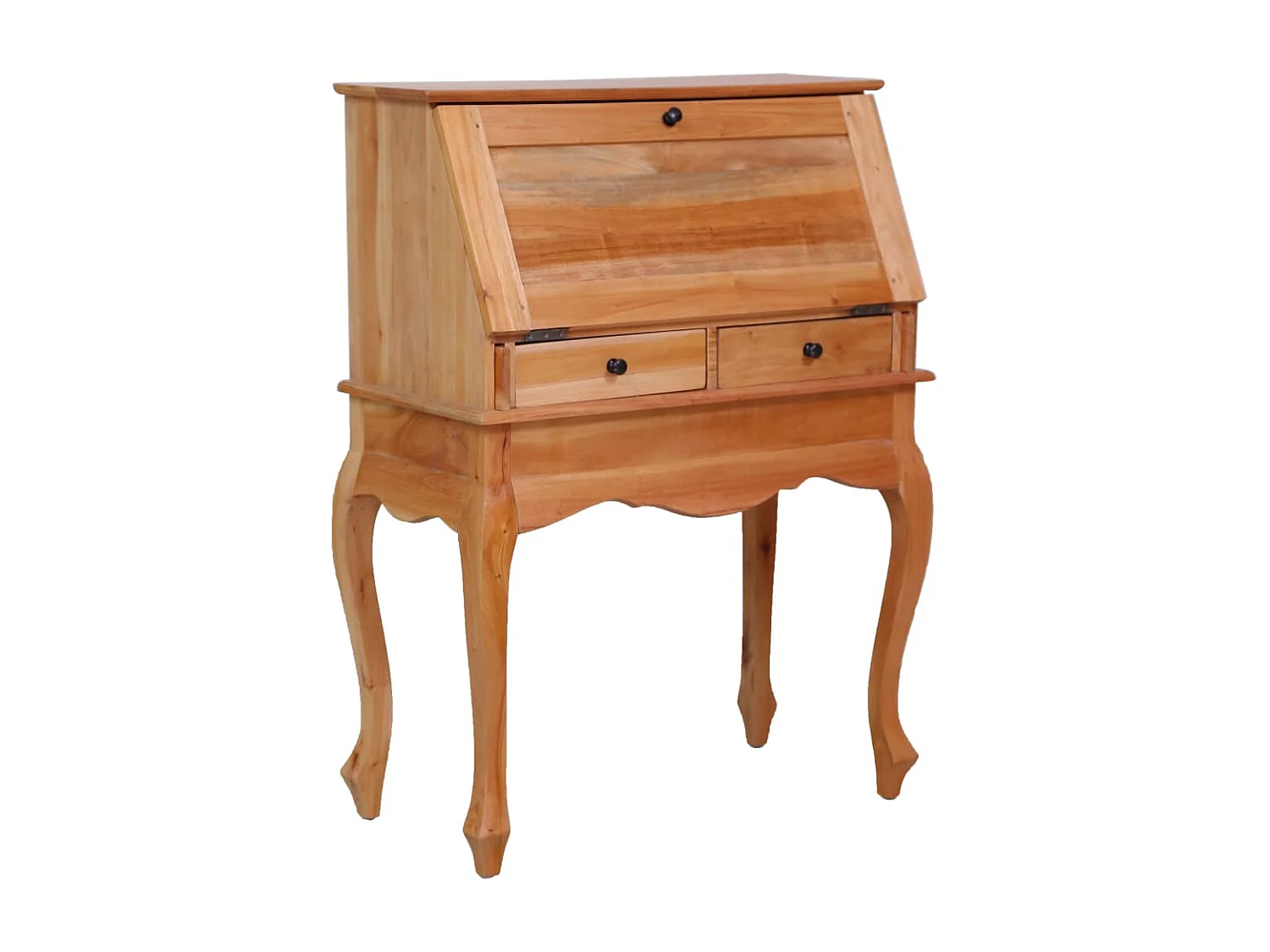 Mesa de escritorio puesto de trabajo mueble para ordenador secretario de estudio 78 x 42 x 103 cm madera maciza de caoba marrón 02_0023934