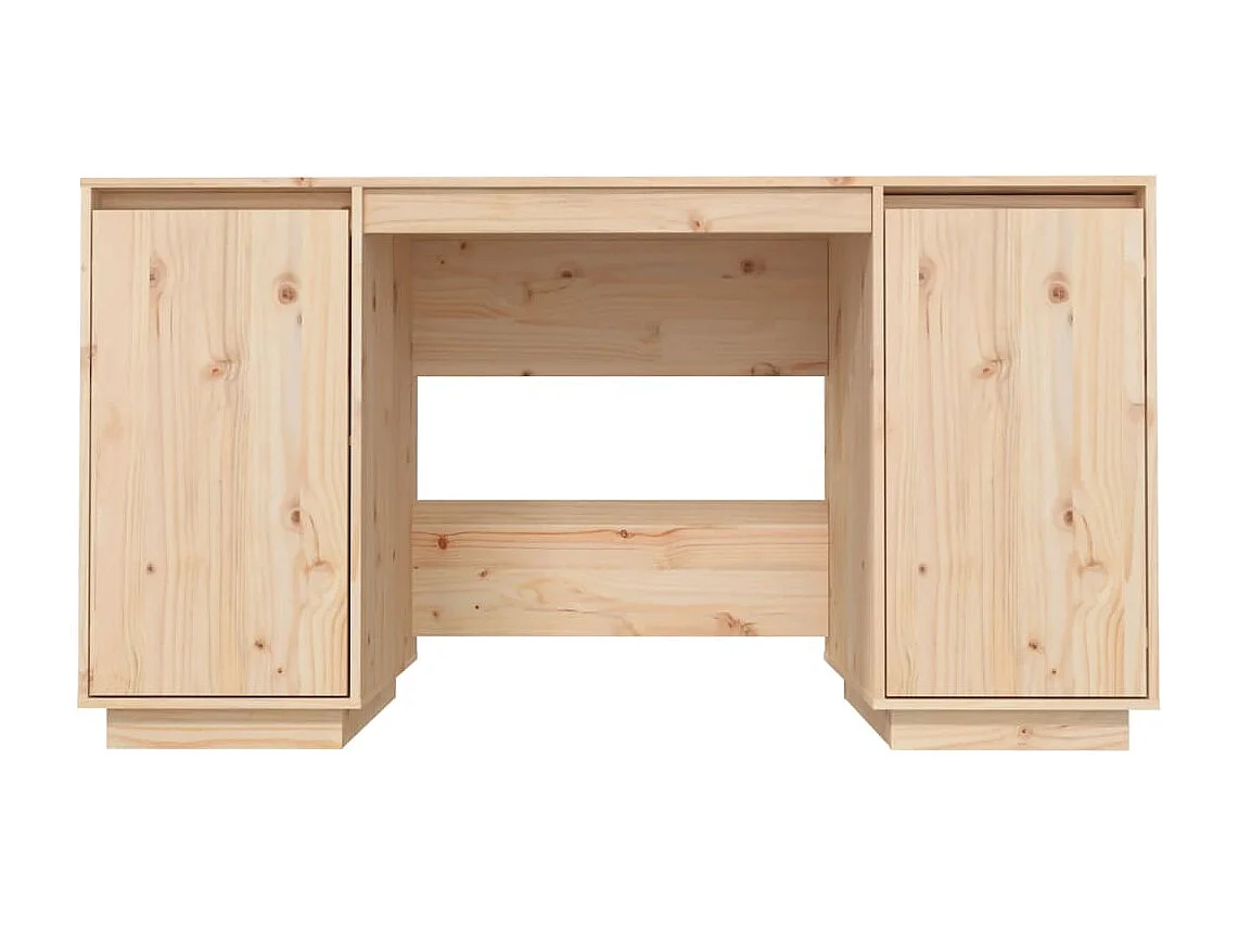 Bureau table poste de bois marron 140 x 50 x 75 cm 02_0023378