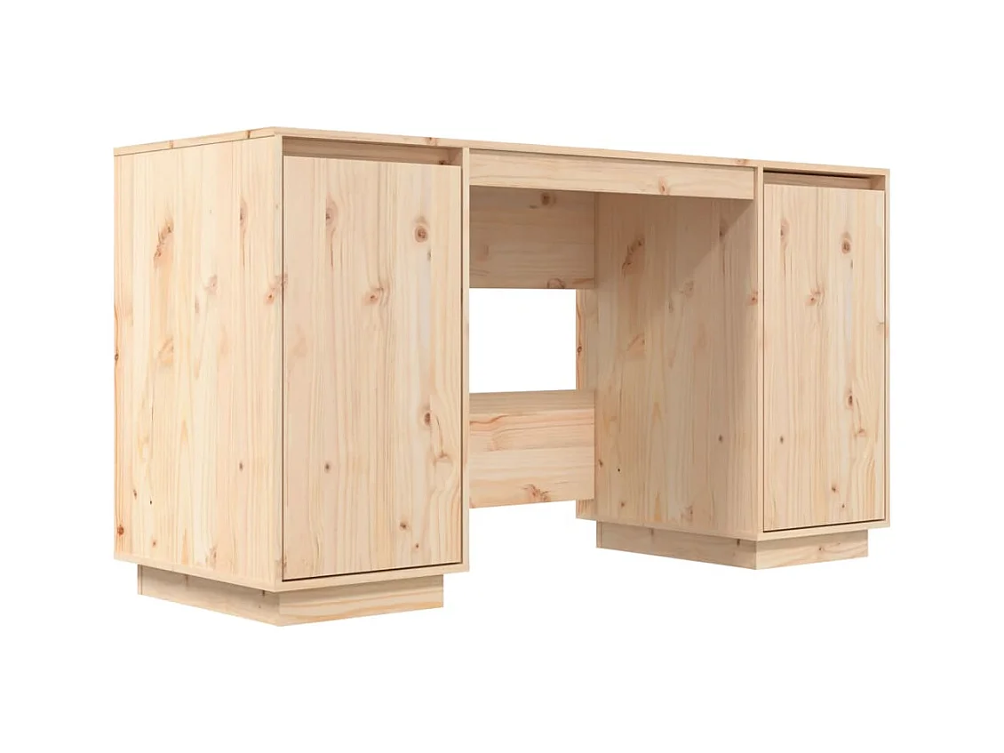 Bureau table poste de bois marron 140 x 50 x 75 cm 02_0023378