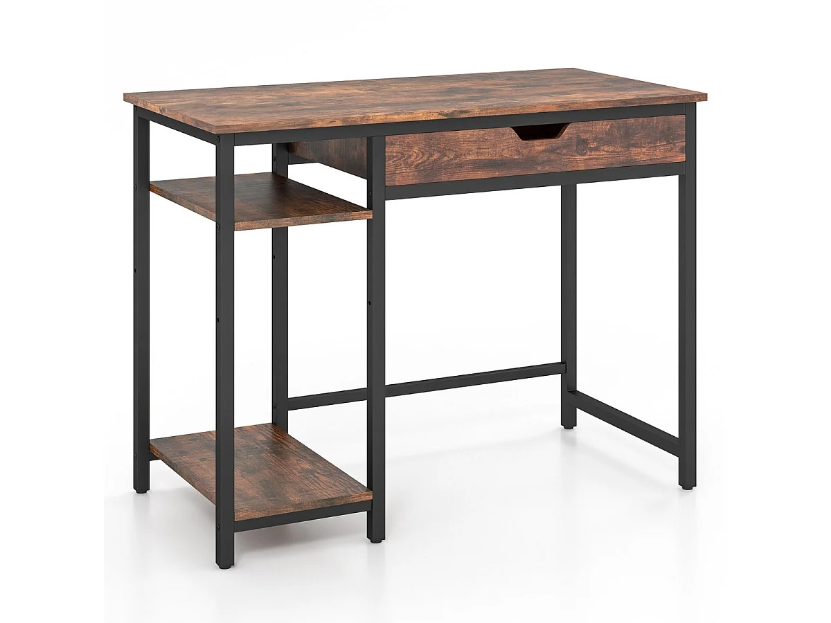 Bureau d'ordinateur avec tiroir marron 100 x 50 x 76 cm 20_0007984