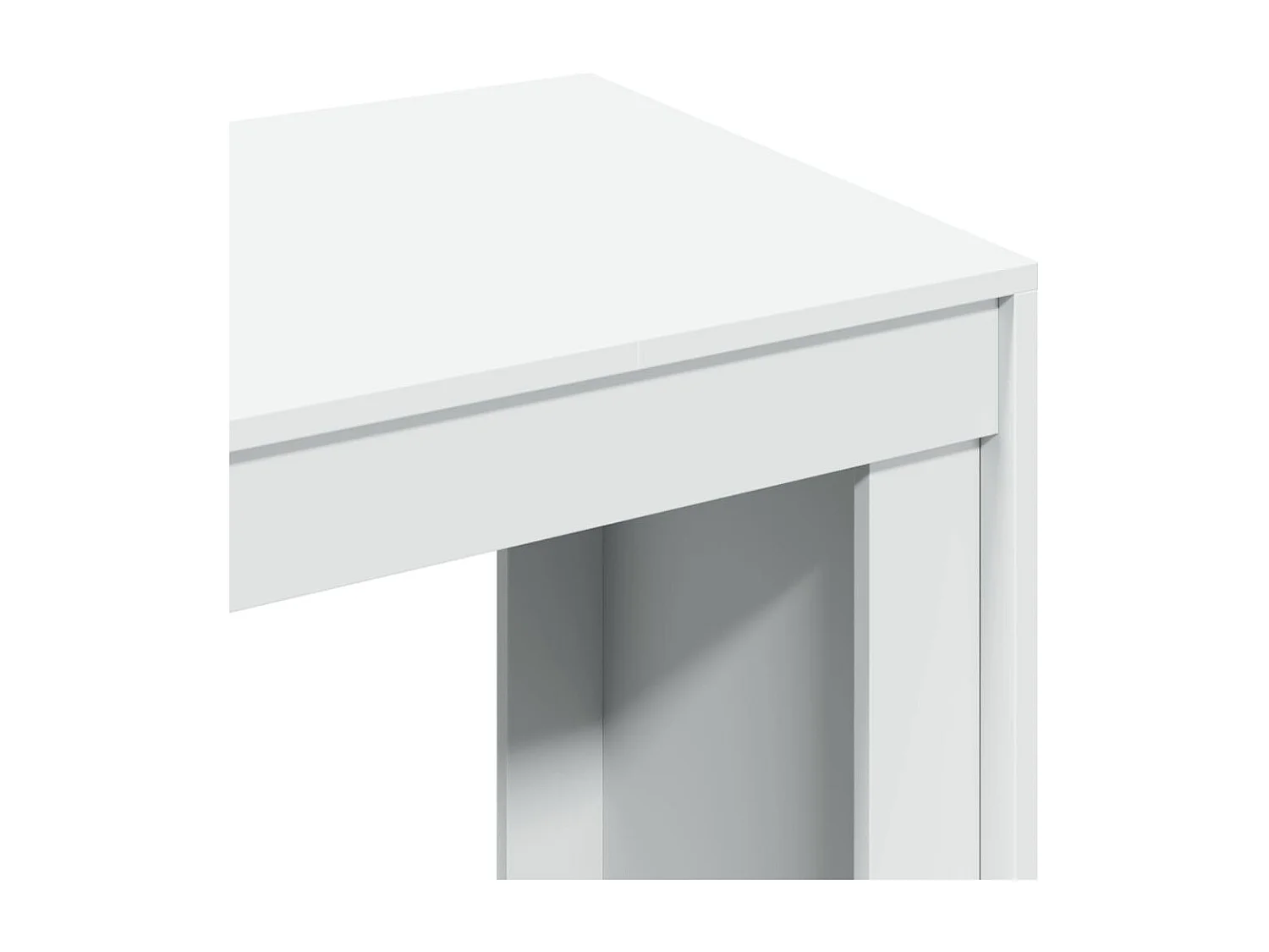 Mesa de escritorio puesto de trabajo mueble para ordenador estudio informático 123,5 x 73,5 x 75 cm madera contrachapada blanco 02_0023509