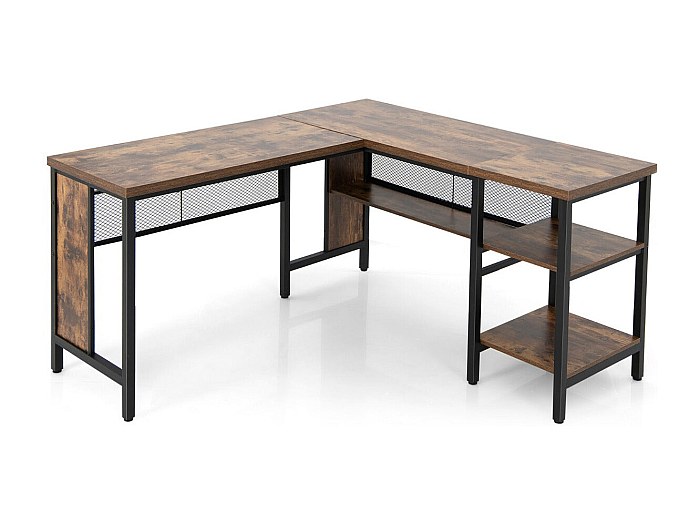 Weehom Escritorio Para Computadora En Forma De L Con Soporte Para Moni
