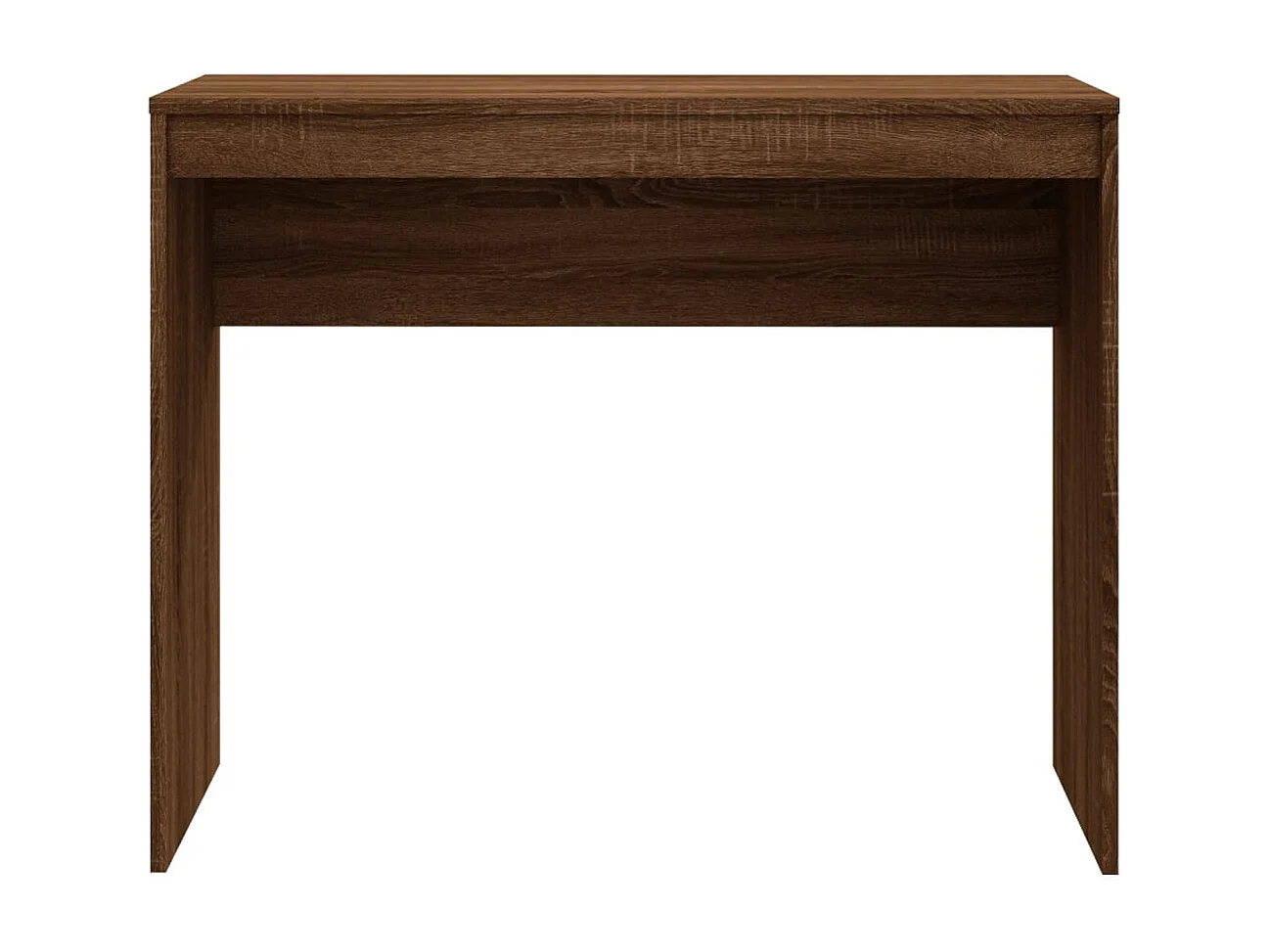 Mesa de escritorio puesto de trabajo mueble para ordenador estudio informático roble 90 x 40 x 72 cm madera contrachapada marrón 02_0023626