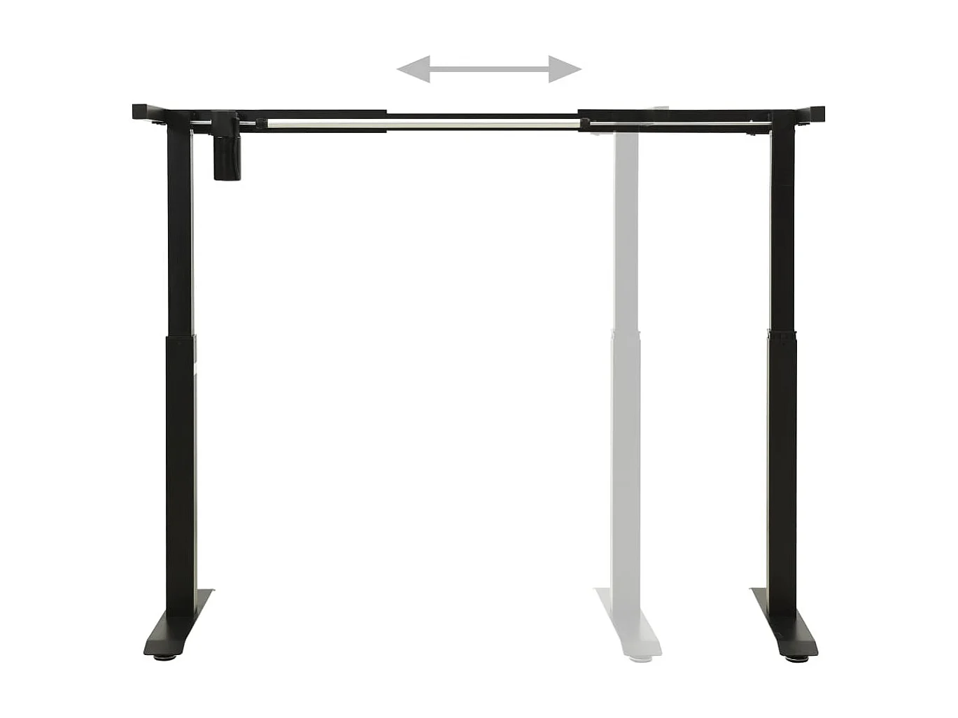 Mesa de escritório estação de trabalho móveis de computador estudo motorizado elétrico altura ajustável preto 02_0023979