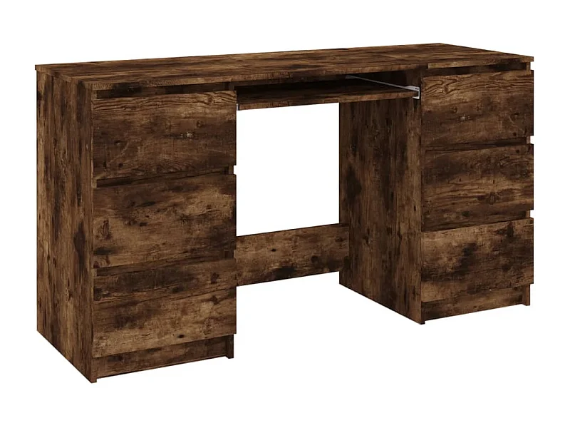 Bureau table poste de bois marron 140 x 50 x 77 cm 02_0023586