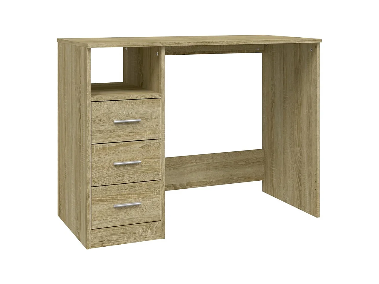 Bureau table poste de bois marron 102 x 50 x 76 cm 02_0023468