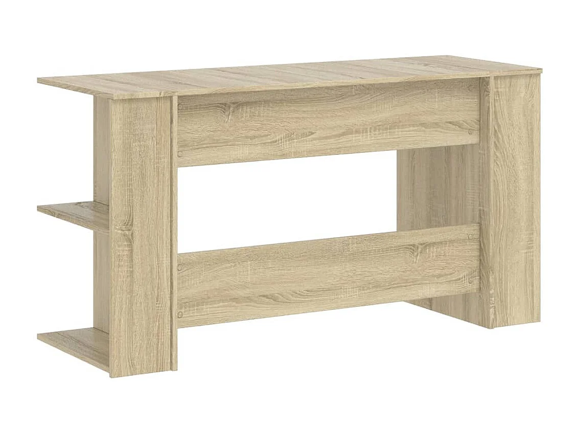 Bureau table poste de bois marron 140 x 50 x 75 cm 02_0023644