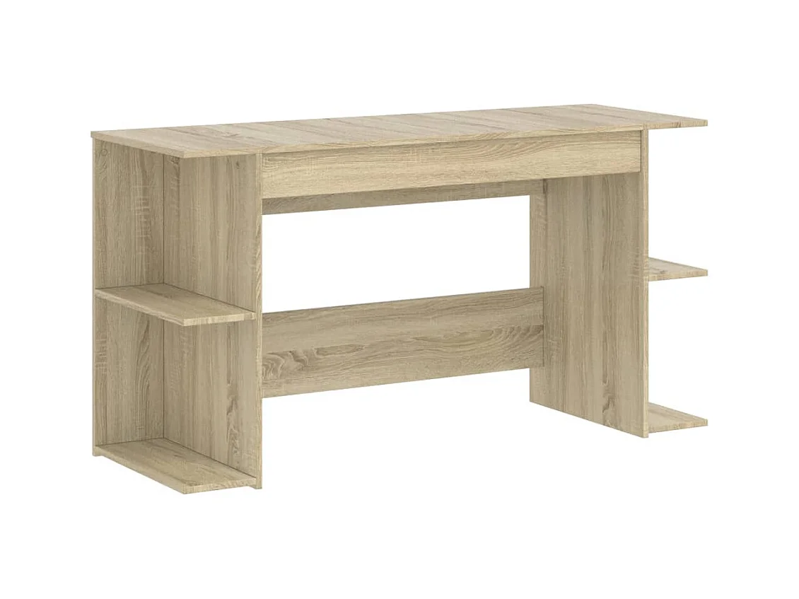 Bureau table poste de bois marron 140 x 50 x 75 cm 02_0023644