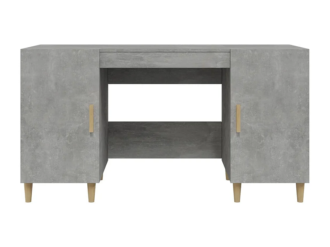 Bureau table poste de bois marron 140 x 50 x 75 cm 02_0023842