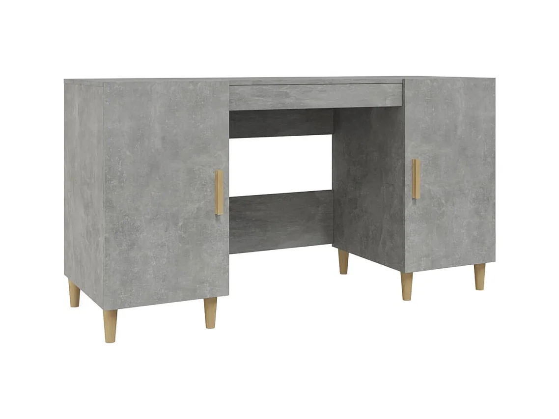 Bureau table poste de bois marron 140 x 50 x 75 cm 02_0023842