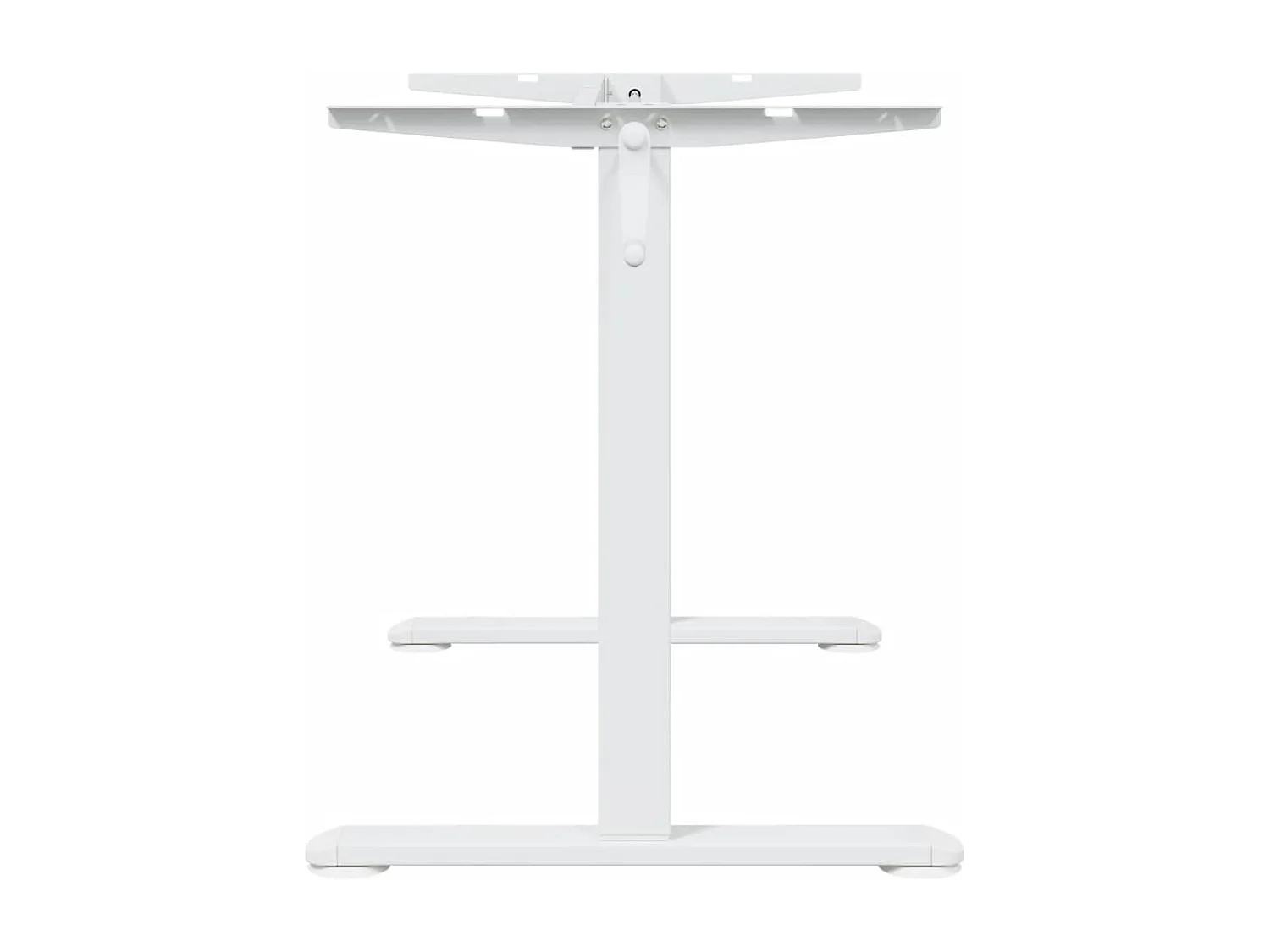 Mesa de escritório estação de trabalho móveis de computador em pé de estudo de TI (94-135) x 60 x (70-114) cm aço branco 02_0023974