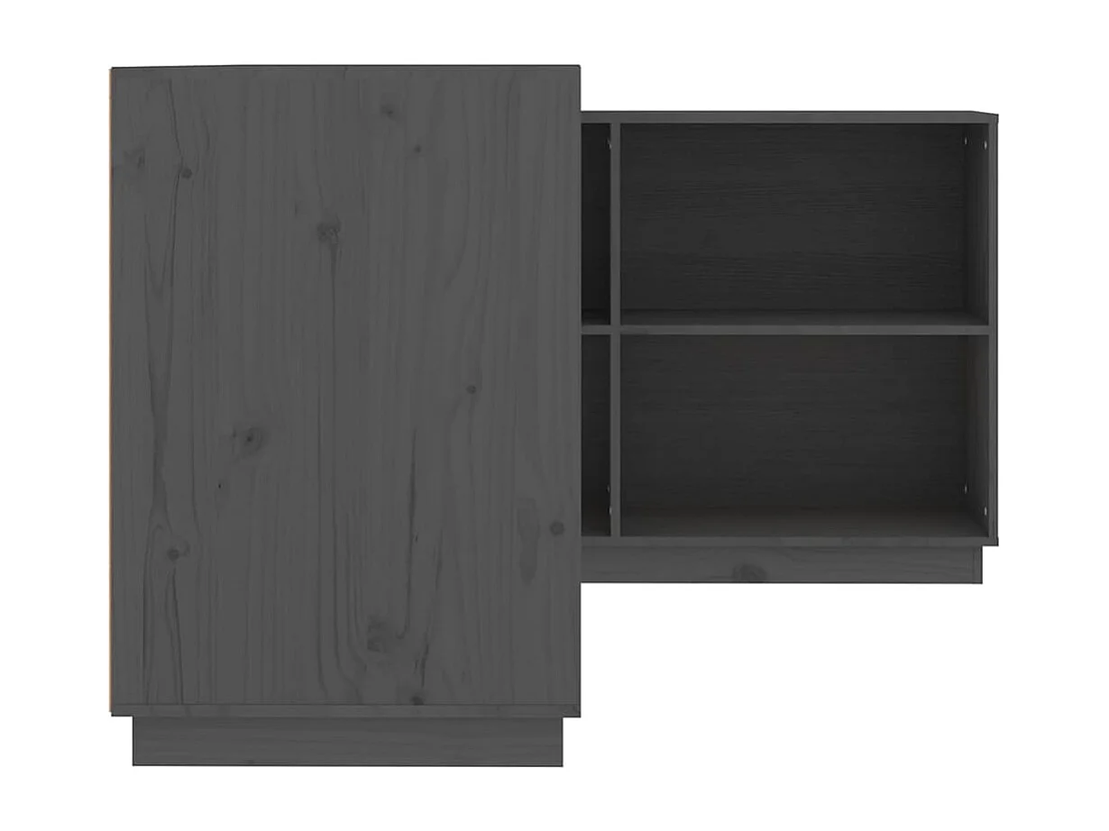 Mesa escritorio puesto de trabajo mueble ordenador estudio 110 x 50 x 75 cm madera maciza de pino gris 02_0023822