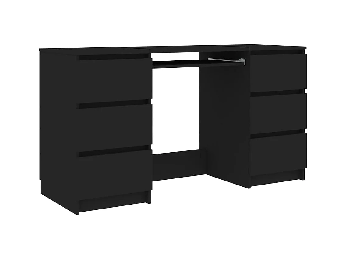 Bureau table poste de bois marron 140 x 50 x 77 cm 02_0023918