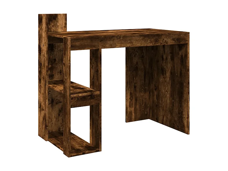 Mesa mesa estação de trabalho móveis de computador estudo de TI carvalho fumê 103,5 x 56,5 x 94 cm madeira engenharia marrom 02_0023571