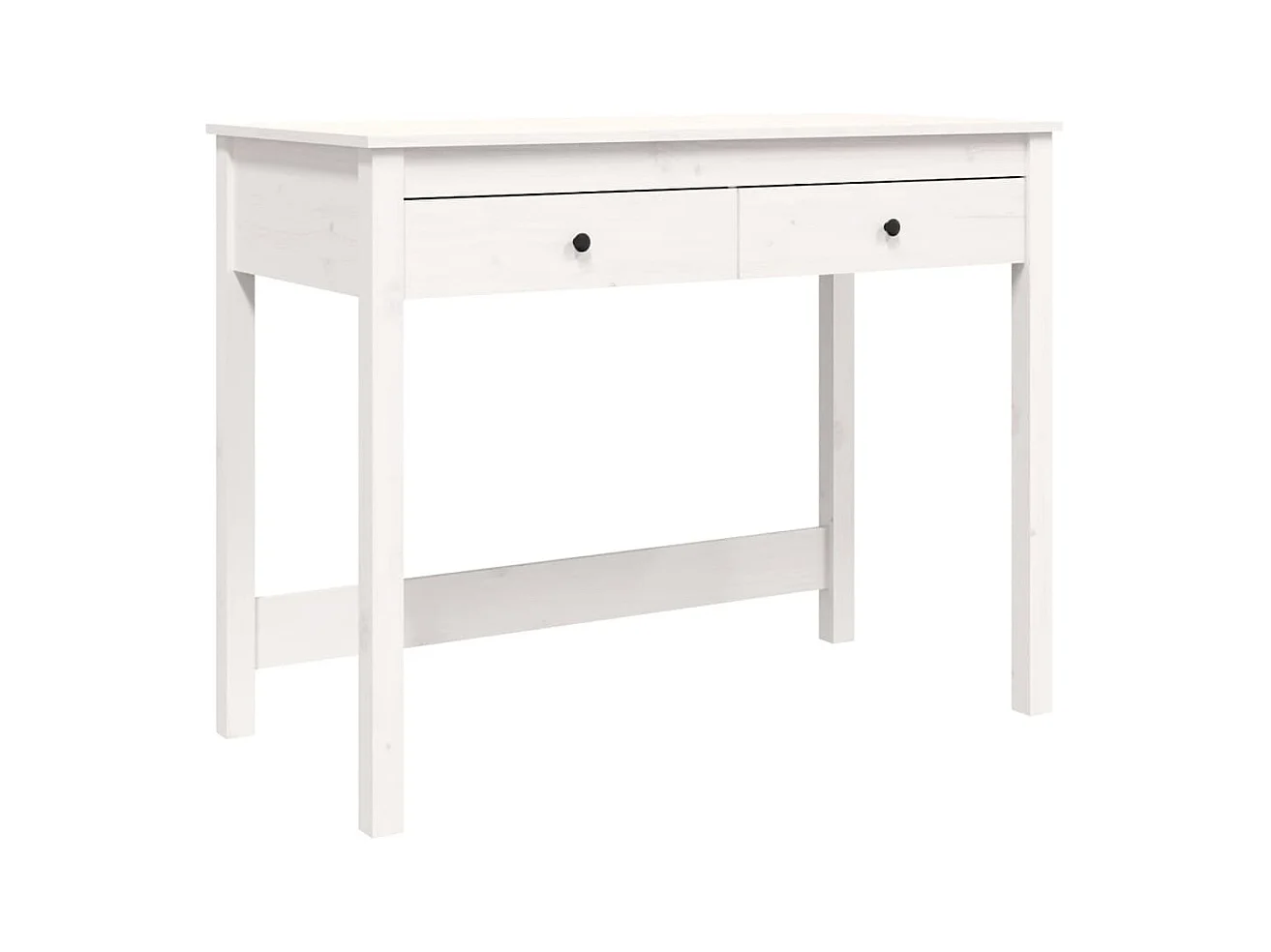 Bureau table poste de bois blanche 100 x 50 x 78 cm 02_0023464
