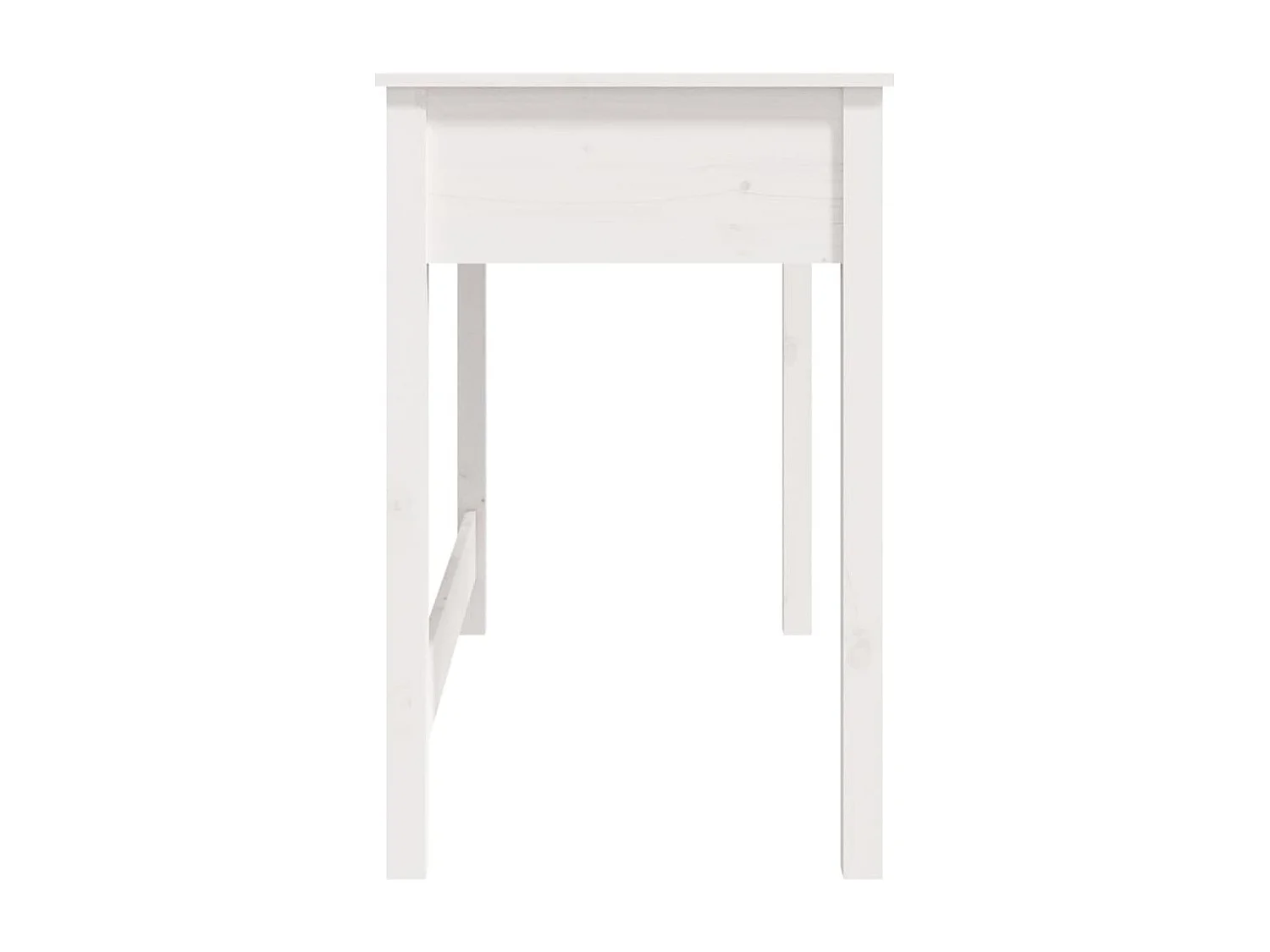 Mesa de trabalho estação de trabalho móveis de computador estudo com gavetas 100 x 50 x 78 cm madeira maciça de pinho branco 02_0023464