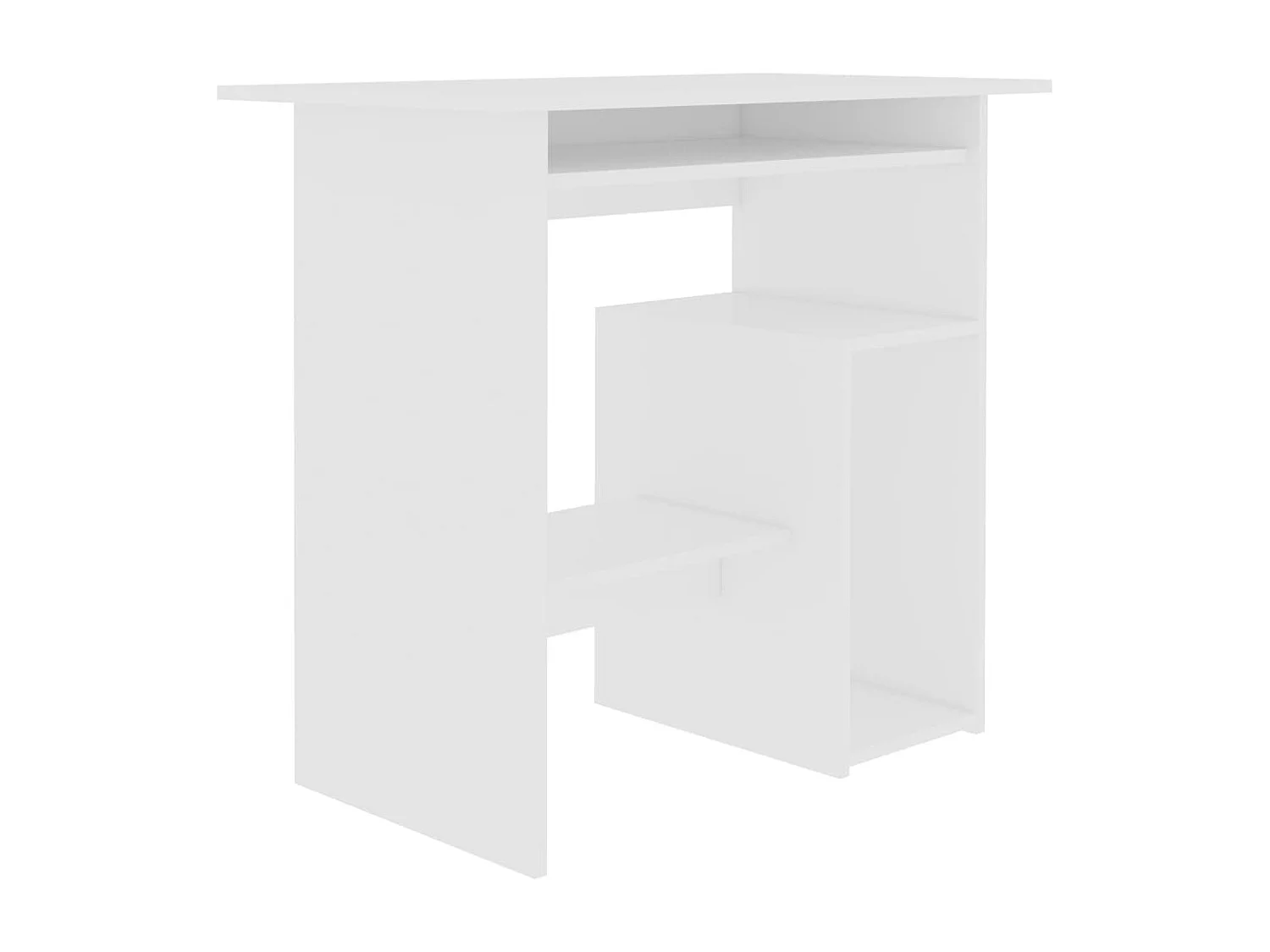 Scrivania tavolo postazione di lavoro mobile per computer studio 80 x 45 x 74 cm derivati ​​del legno bianco 02_0023526