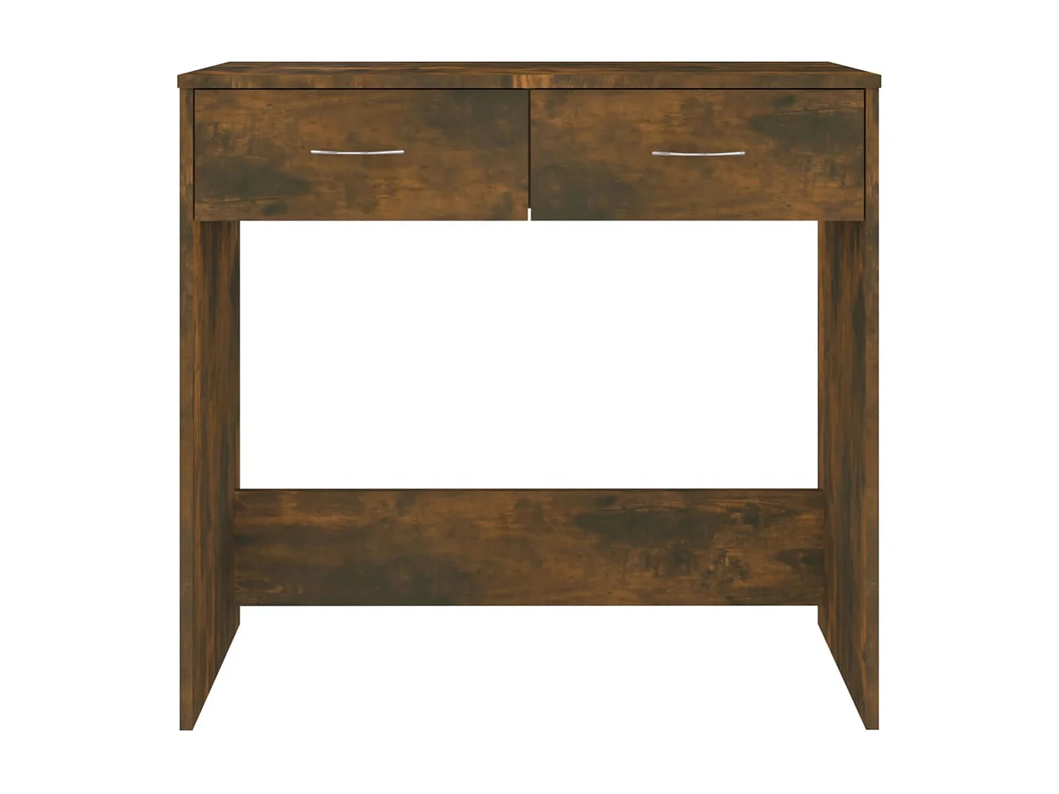 Mesa de escritorio puesto de trabajo mueble para ordenador estudio informático roble ahumado 80 x 40 x 75 cm madera contrachapada marrón 02_0023589