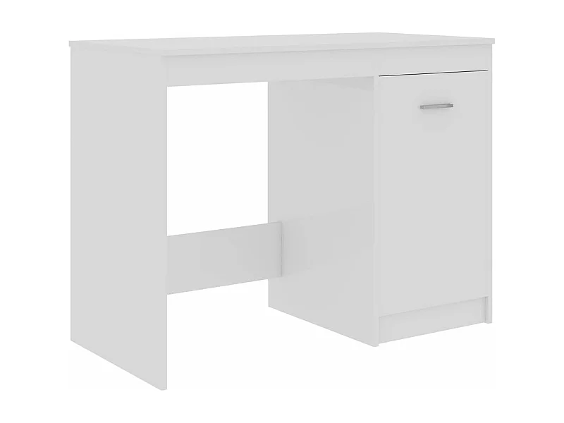 Mesa mesa estação de trabalho móveis de computador estudo brilhante 100 x 50 x 76 cm madeira engenharia branco 02_0023535