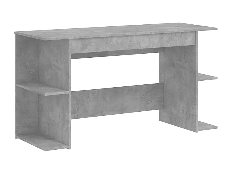 Scrivania tavolo postazione di lavoro mobile per computer studio 140 x 50 x 75 cm derivati ​​del legno grigio 02_0023837