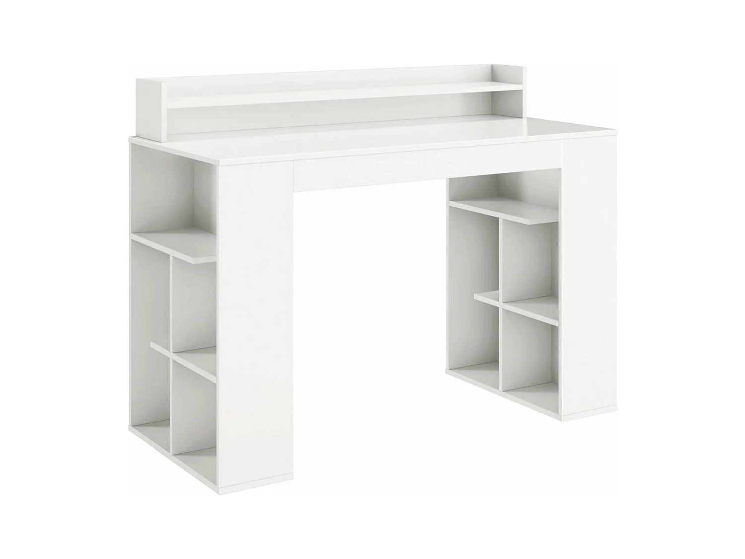 Bureau informatique avec étagère blanche 120 x 54 x 90 cm 20_0008010