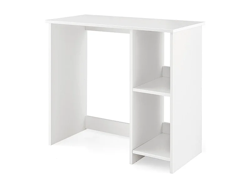 Mesa de trabalho para computador para pequenos espaços com 2 compartimentos mesa de computador 40 x 80 x 74 cm branca 20_0007990