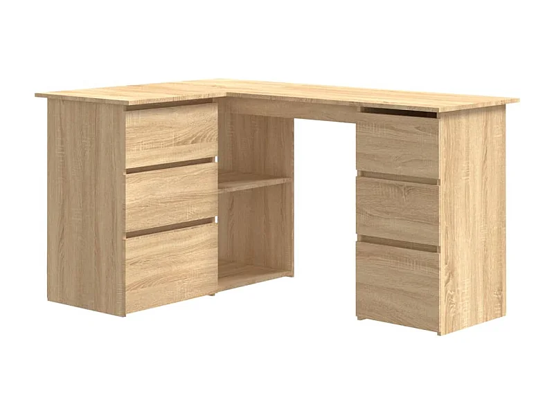 Bureau table poste de bois marron 145 x 100 x 76 cm 02_0023679