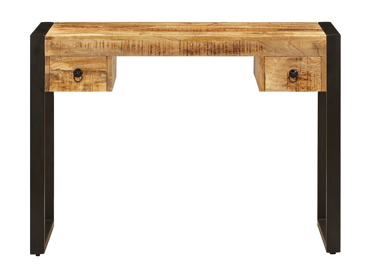 Bureau table meuble travail bois marron 110 x 60 x 77 cm 0502080