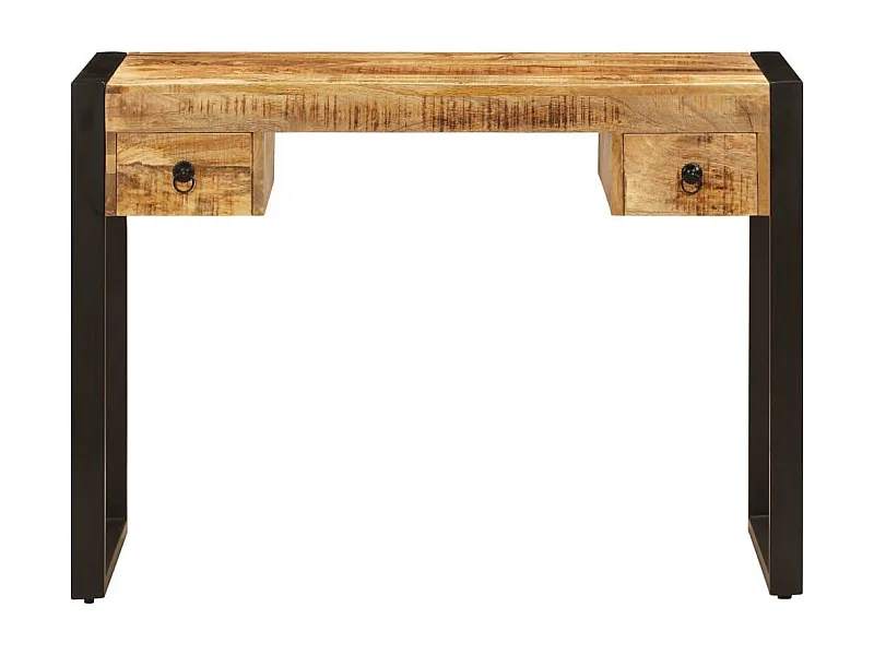 Bureau table meuble travail bois marron 110 x 60 x 77 cm 0502080