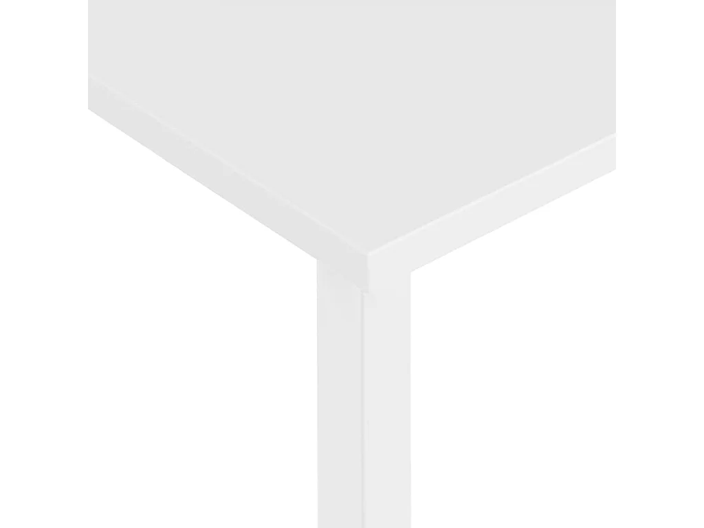 Scrivania tavolo postazione di lavoro mobile per computer studio per computer 105 x 55 x 72 cm MDF e metallo bianco 02_0023709