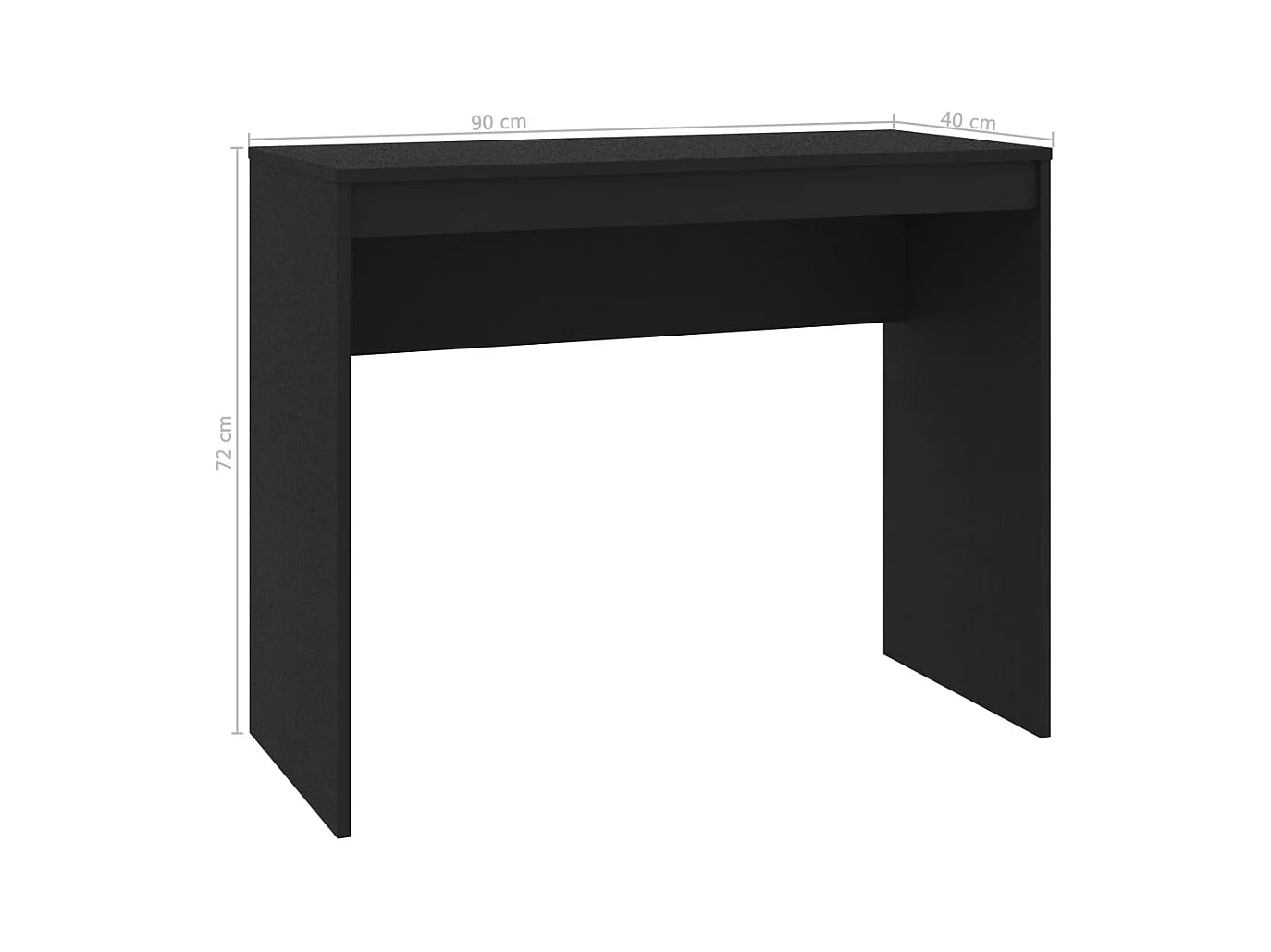 Bureau table poste de bois marron 90 x 40 x 72 cm 02_0023924