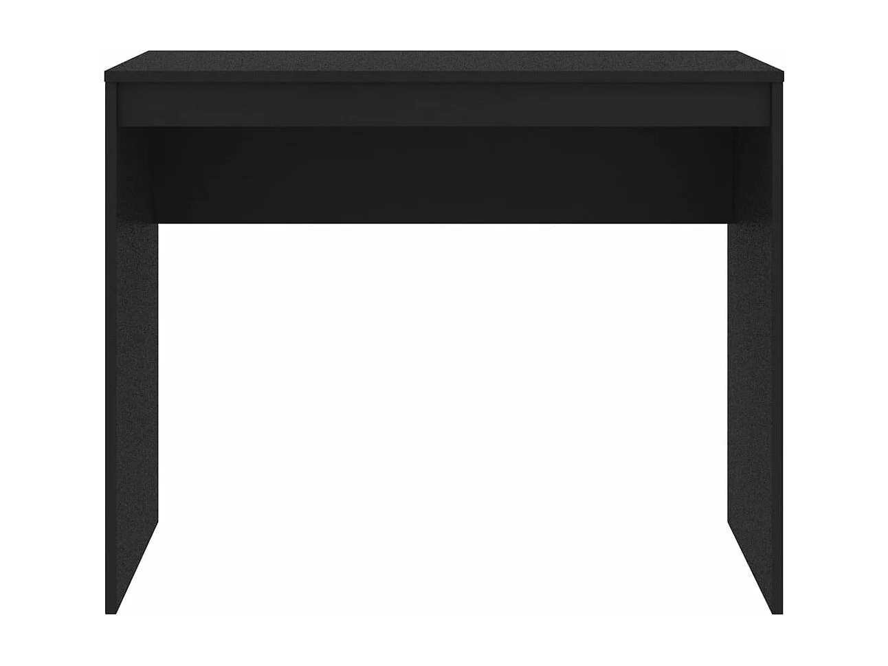 Scrivania tavolo postazione di lavoro mobile per computer studio per computer 90 x 40 x 72 cm derivati ​​del legno nero 02_0023924