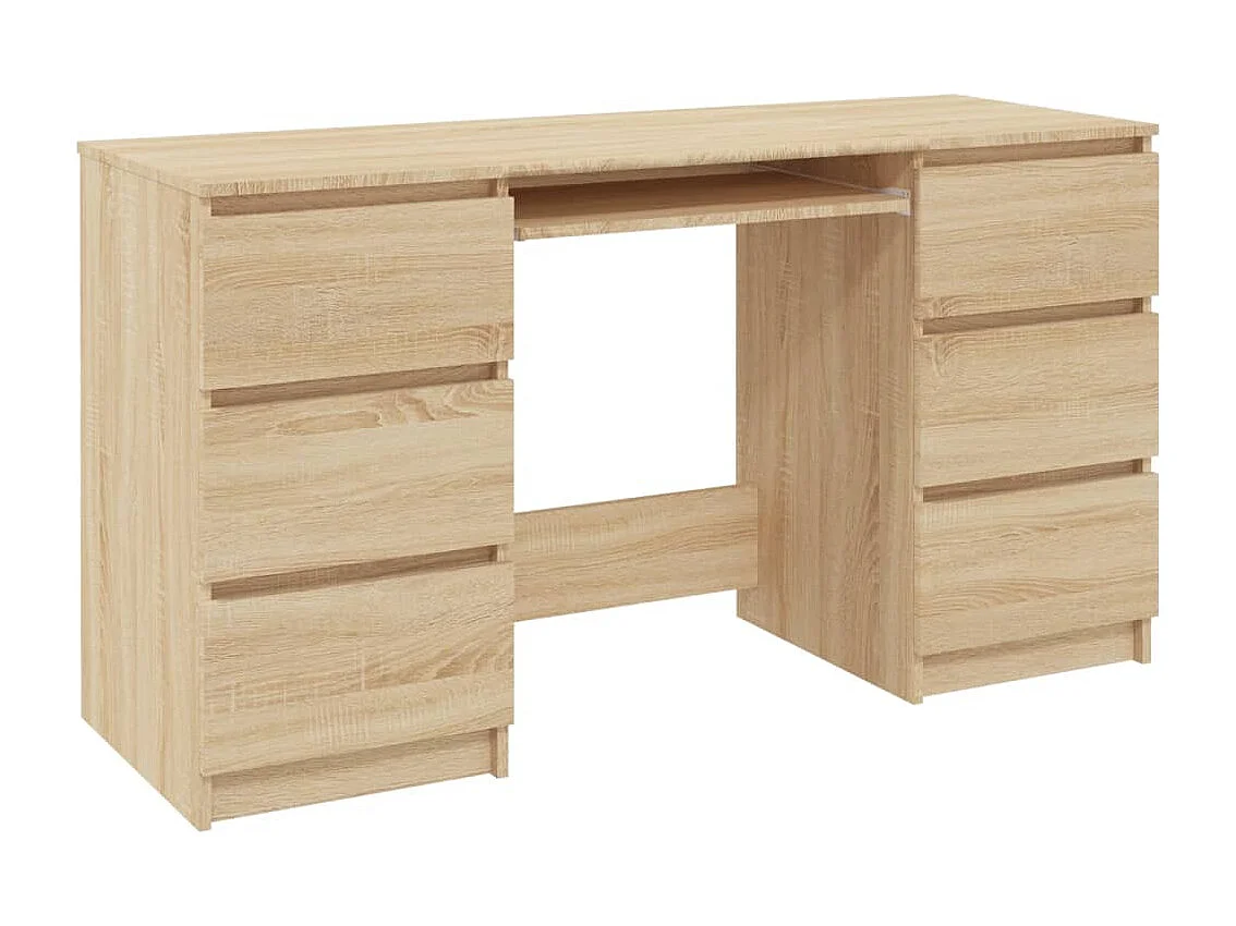 Bureau table poste de bois marron 140 x 50 x 77 cm 02_0023656