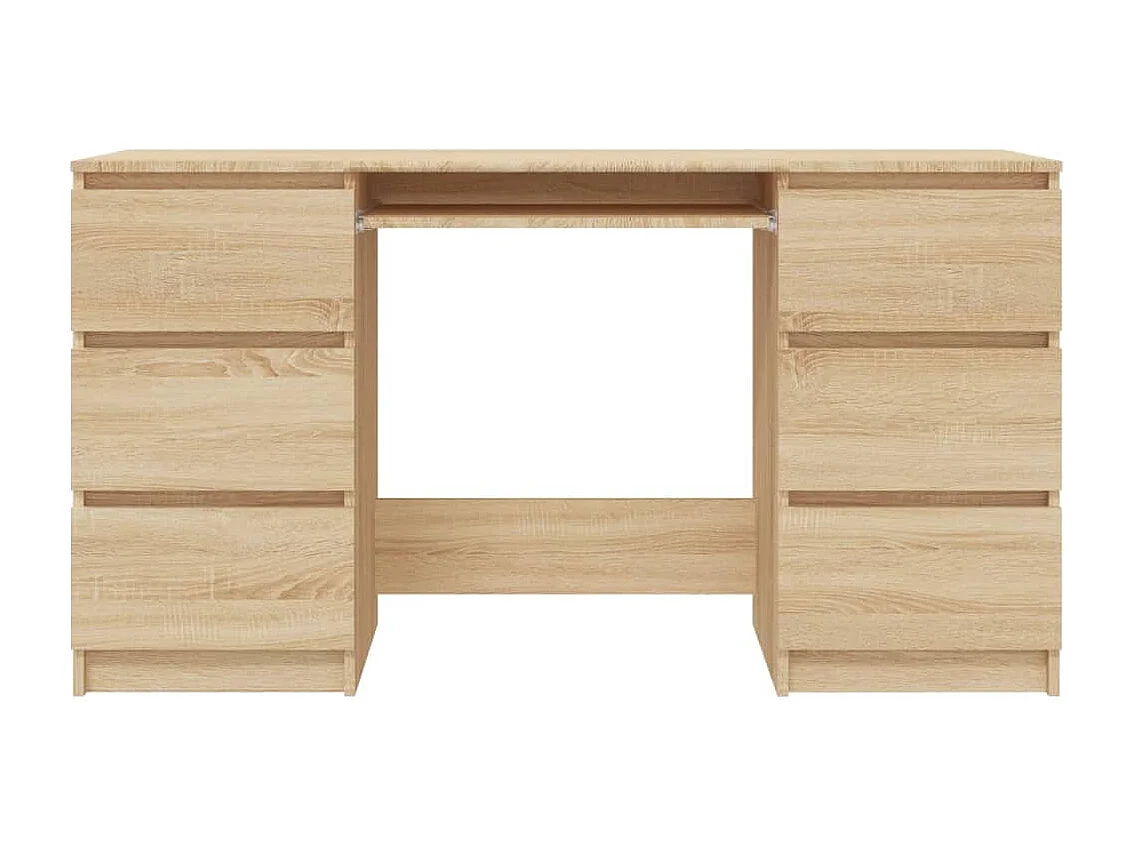 Bureau table poste de bois marron 140 x 50 x 77 cm 02_0023656