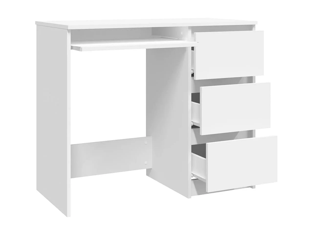 Bureau table poste de bois blanche 90 x 45 x 76 cm 02_0023528