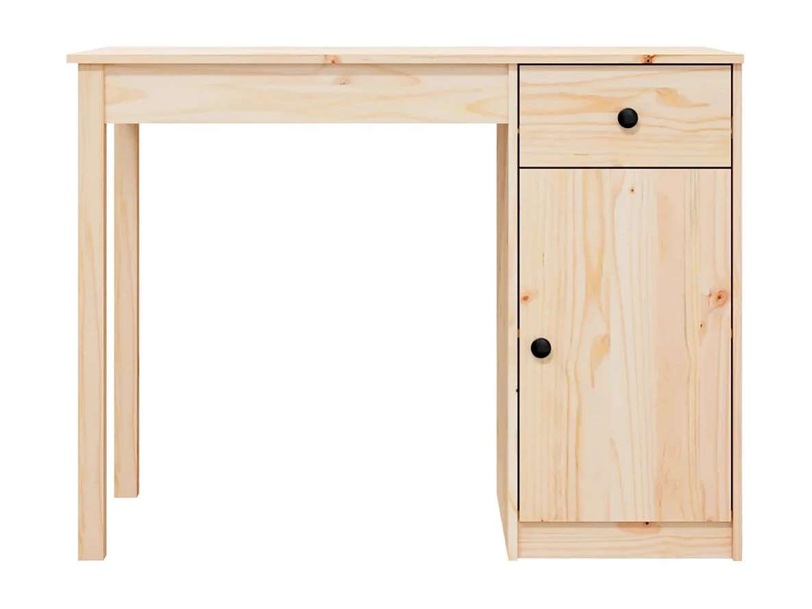 Bureau table poste de bois marron 100 x 50 x 75 cm 02_0023367