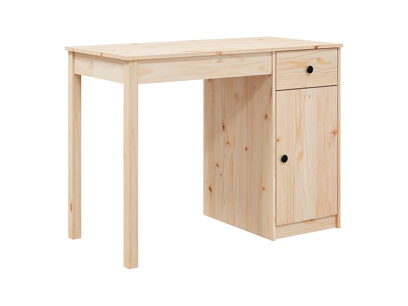 Bureau table poste de bois marron 100 x 50 x 75 cm 02_0023367