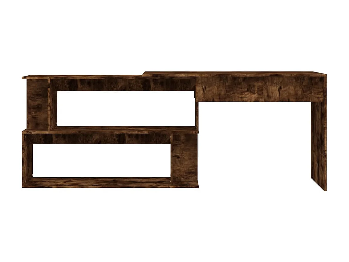 Bureau table poste de bois marron 200 x 50 x 76 cm 02_0023673