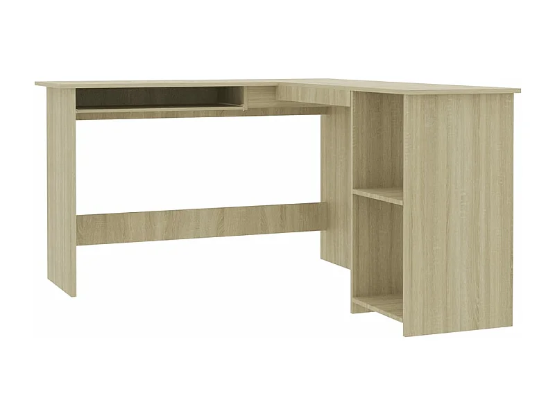 Bureau table poste de bois marron 120 x 140 x 75 cm 02_0023683